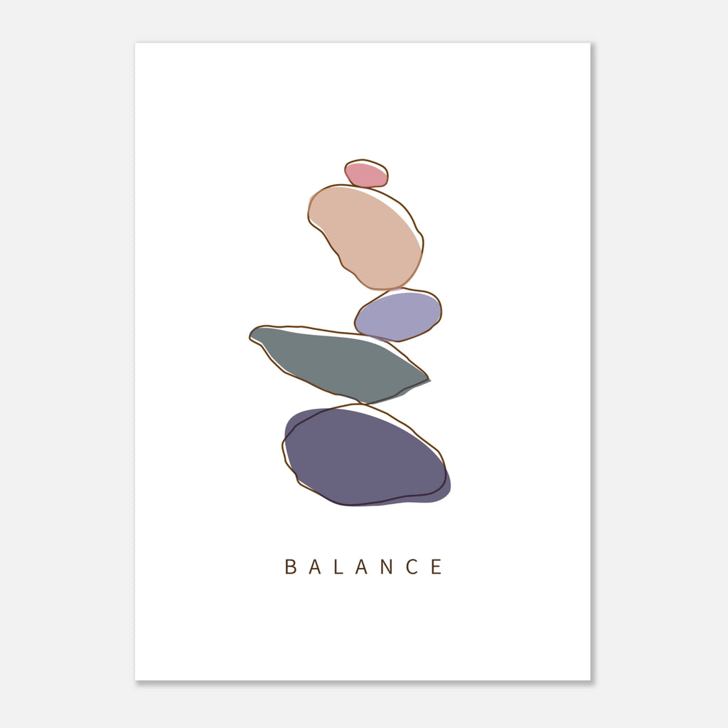 Balance Poster – Relaxing Yoga & Spa Artwork for Tranquil Spaces - Paper Boat | Art Prints & Posters