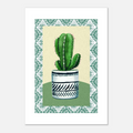 Boho Cactus Poster – Artistic Print for Vibrant Interiors - Paper Boat | Art Prints & Posters