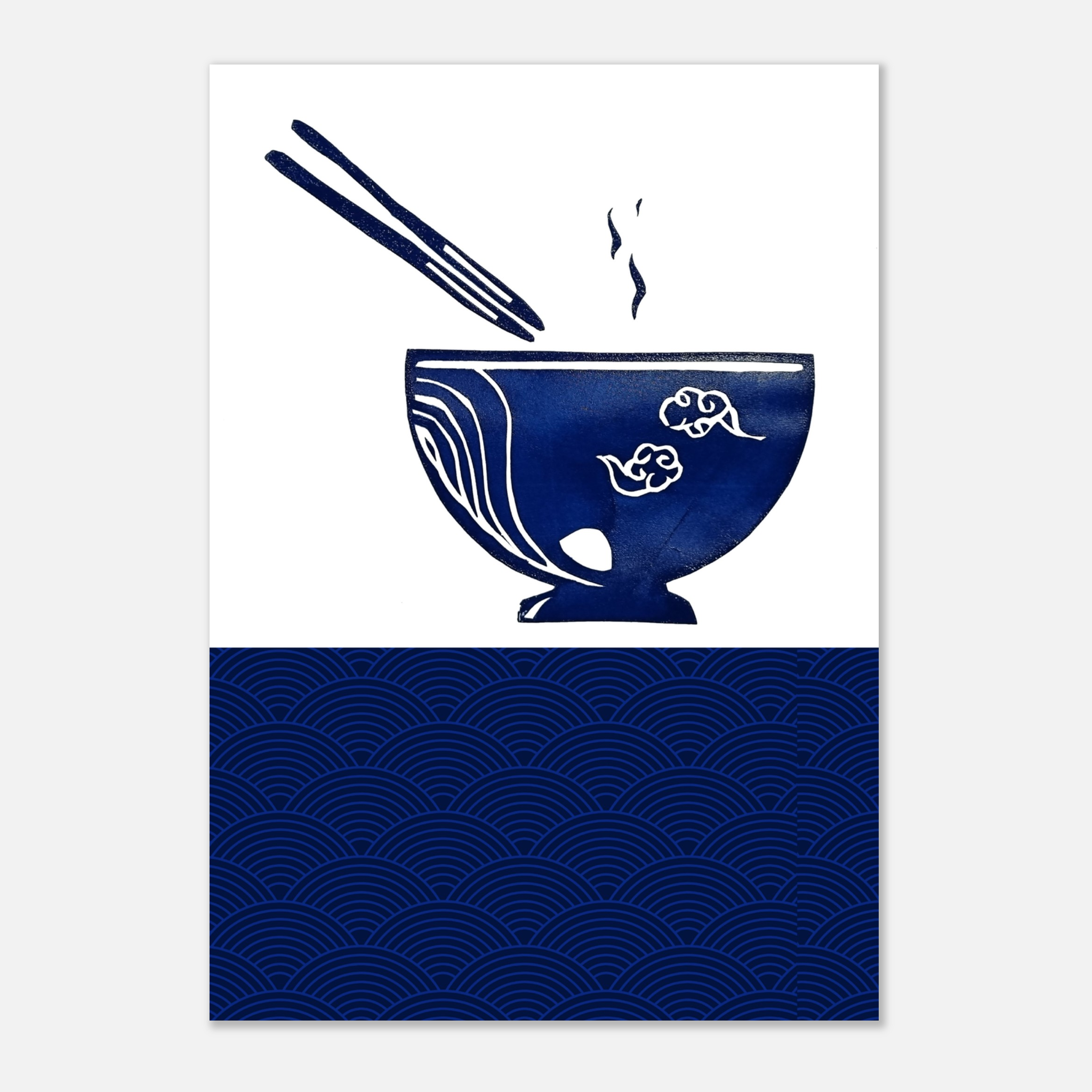 Japanese-Inspired Noodle Bowl Poster - Paper Boat | Art Prints & Posters