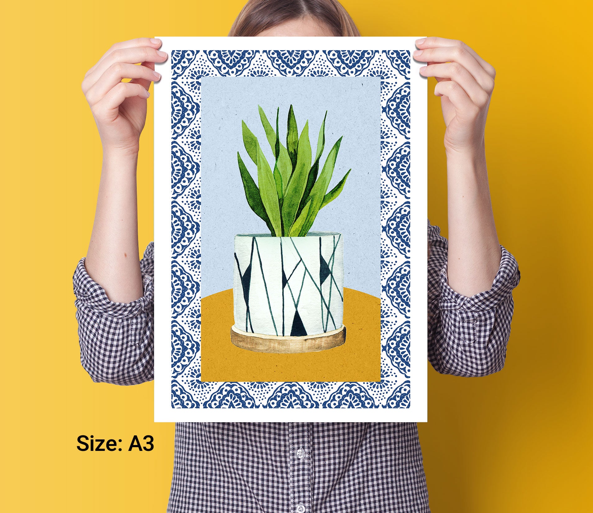 Plant Poster – Boho Home Decor - Paper Boat | Art Prints & Posters